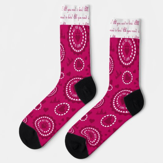 Liebe Seventies Style Socken (Linkes Detail)