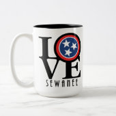 LIEBE Sewanee Tennessee 15oz Zweifarbige Tasse (Links)