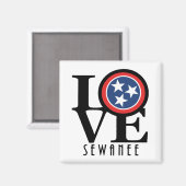 LIEBE Sewanee Tennessee Magnet (Vorderseite/Rückseite)