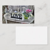 LIEBE - Shabby Chic Hochzeitsempfang im Freien Begleitkarte (Vorne/Hinten)