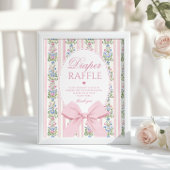 Liebe Shack Baby Diaper Tombola Coquette Bow Poster