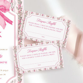 Liebe Shack Babydusche Windeln Raffle Tickets Begleitkarte