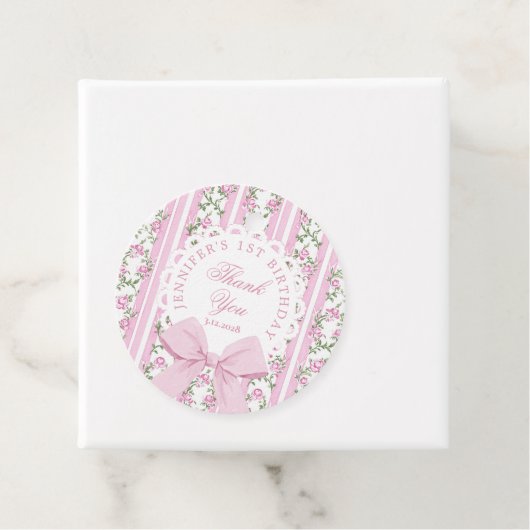 Liebe Shack Extravagant eine florale Coquette Bow Geschenkanhänger (Beispiel)