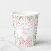 Liebe Shack Extravagant One Coquette Bow 1. Geburt Pappbecher (Vorderseite)