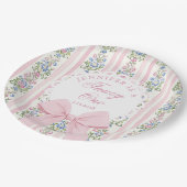 Liebe Shack Extravagant One Coquette Bow 1. Geburt Pappteller (Schrägansicht)