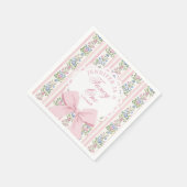 Liebe Shack Extravagant One Coquette Bow 1. Geburt Serviette (Ecke)