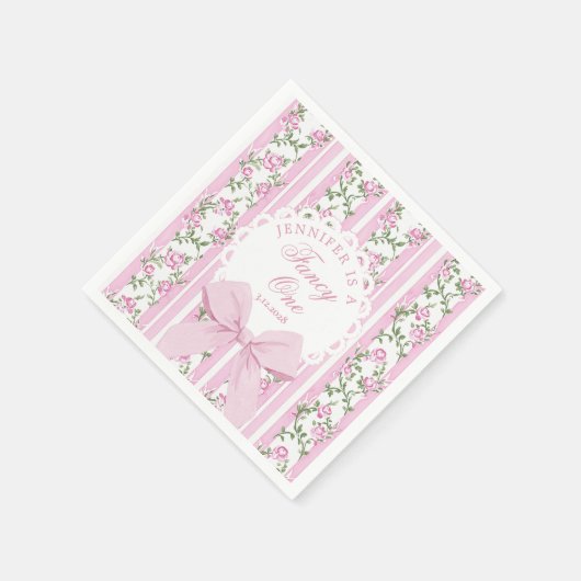 Liebe Shack Extravagant One Coquette Bow 1. Geburt Serviette (Ecke)