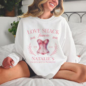 Liebe Shack Fiancee Coquette Girly Bow Bachelorett Sweatshirt