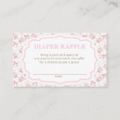 Liebe Shack Pink Babydusche Windeln Raffel Tickets Begleitkarte (Vorderseite)