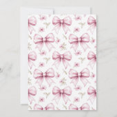 Liebe Shack Pink Bow Coquette Brautparty Einladung (Rückseite)