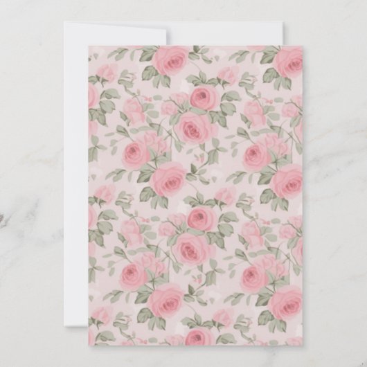 Liebe Shack Roses Blume Brautparty Einladung (Rückseite)