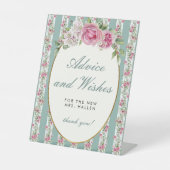 Liebe Shack Verlobte Advice wünscht Brautparty Sockelschild (Vorderseite)