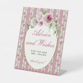 Liebe Shack Verlobte Advice wünscht Brautparty Sockelschild (Vorderseite)