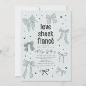 Liebe Shack Verlobte Blue Bow Brautparty Einladung (Vorderseite)