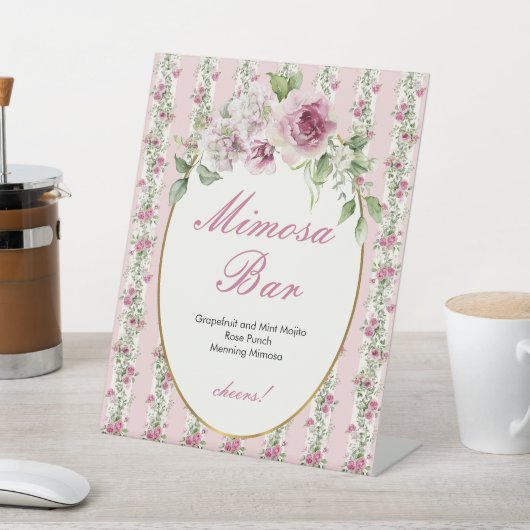 Liebe Shack Verlobte Brautparty Mimosa Bar Sockelschild (In SItu)