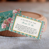 Liebe Shack Verlobte Floral Brautparty Rezept Begleitkarte