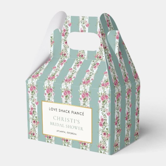 Liebe Shack Verlobte Floral Garden Brautparty Geschenkschachtel (Vorderseite)