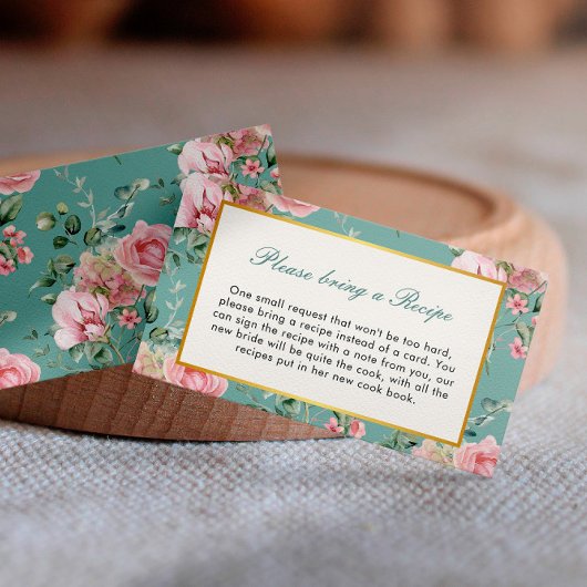 Liebe Shack Verlobte Garden Brautparty Rezept Begleitkarte