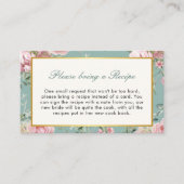 Liebe Shack Verlobte Garden Brautparty Rezept Begleitkarte (Vorderseite)