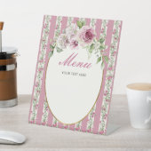 Liebe Shack Verlobte Menu Blush Pink Brautparty Sockelschild (In SItu)