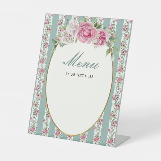 Liebe Shack Verlobte Menu Brautparty Sockelschild (Vorderseite)