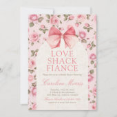 Liebe Shack Verlobte Pink Blume Brautparty Einladung (Vorderseite)