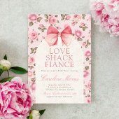 Liebe Shack Verlobte Pink Blume Brautparty Einladung