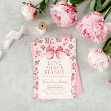 Liebe Shack Verlobte Pink Blume Brautparty