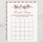 Liebe Shack Verlobte Pink Blume Bridal Bingo Game (Vorne/Hinten)