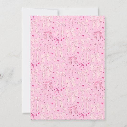 Liebe Shack Verlobte Pink Bow Brautparty Einladung (Rückseite)