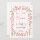 Liebe Shack Verlobte Pink Bow Brautparty Einladung (Vorne/Hinten)