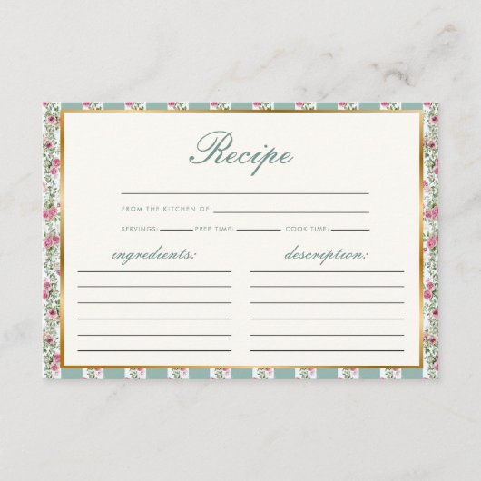 Liebe Shack Verlobte Rezept Brautparty Begleitkarte (Vorderseite)