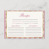 Liebe Shack Verlobte Rezept Pink Brautparty Begleitkarte (Vorderseite)