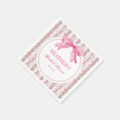 Liebe Shack Vintag Rosa Brautparty Serviette (Ecke)