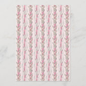 Liebe Shack Vintage Blütenrosa Party Menükarte (Rückseite)