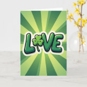 Liebe Shamrock Green Rays Karte (Gelbe Blume)