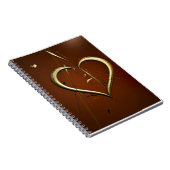 Liebe Shards of Gold Spiral Notebook Notizblock (Rechte Seite)