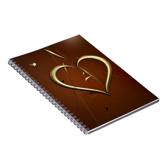 Liebe Shards of Gold Spiral Notebook Notizblock (Rechte Seite)