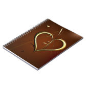 Liebe Shards of Gold Spiral Notebook Notizblock (Linke Seite)