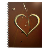 Liebe Shards of Gold Spiral Notebook Notizblock (Vorderseite)