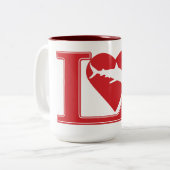 Liebe Shark Zweifarbige Tasse (Vorderseite Links)