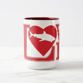 Liebe Shark Zweifarbige Tasse (Mittel)