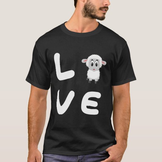 Liebe Sheep Design Funny Sheep T-Shirt (Vorderseite)