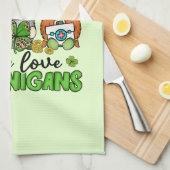 Liebe Shenanigans St. Patrick's Geschirrtuch (Viertel Falte)