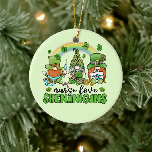 Liebe Shenanigans St. Patrick's Keramik Ornament (Baum)