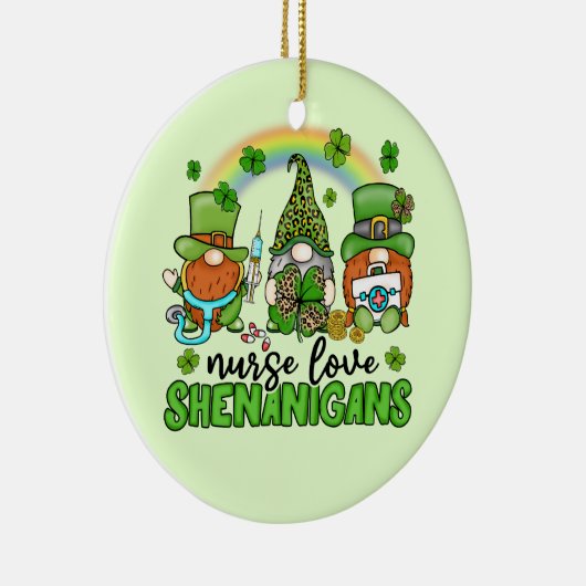 Liebe Shenanigans St. Patrick's Keramik Ornament (Rechts)