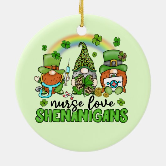 Liebe Shenanigans St. Patrick's Keramik Ornament (Hinten)