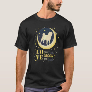 Liebe Shiba Inu Hund zum Mond T-Shirt