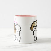Liebe Shih Tzu (Welpe geschnitten) Zweifarbige Tasse (Mittel)