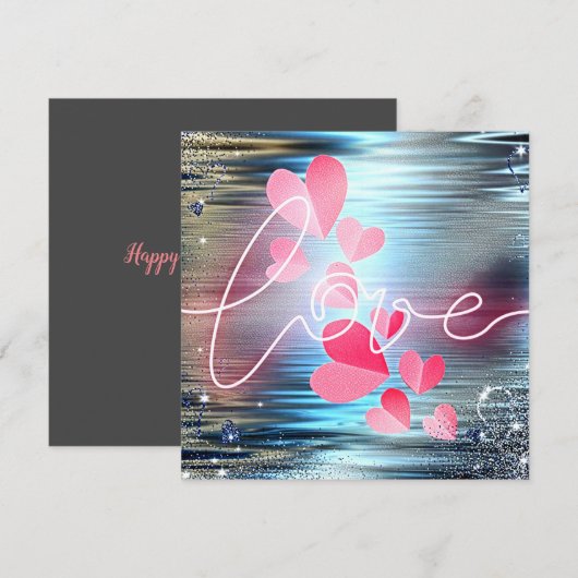 Liebe Shimmer Feiertagskarte (Vorne/Hinten)